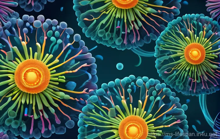 노화의 생리학 - **Prompt 1: The Guardians of Youth - Cellular Health and Lifestyle**
    "A vibrant, high-resolution...